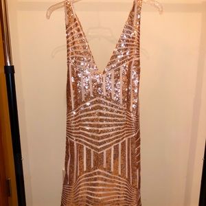 Gold Sequin Dress